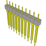 Conn Unshrouded Header HDR 10 POS 2.54mm Solder ST Top Entry Thru-Hole Tube