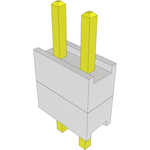 Conn Board Stacker HDR 2 POS 2.54mm Solder ST Top Entry Thru-Hole Bulk
