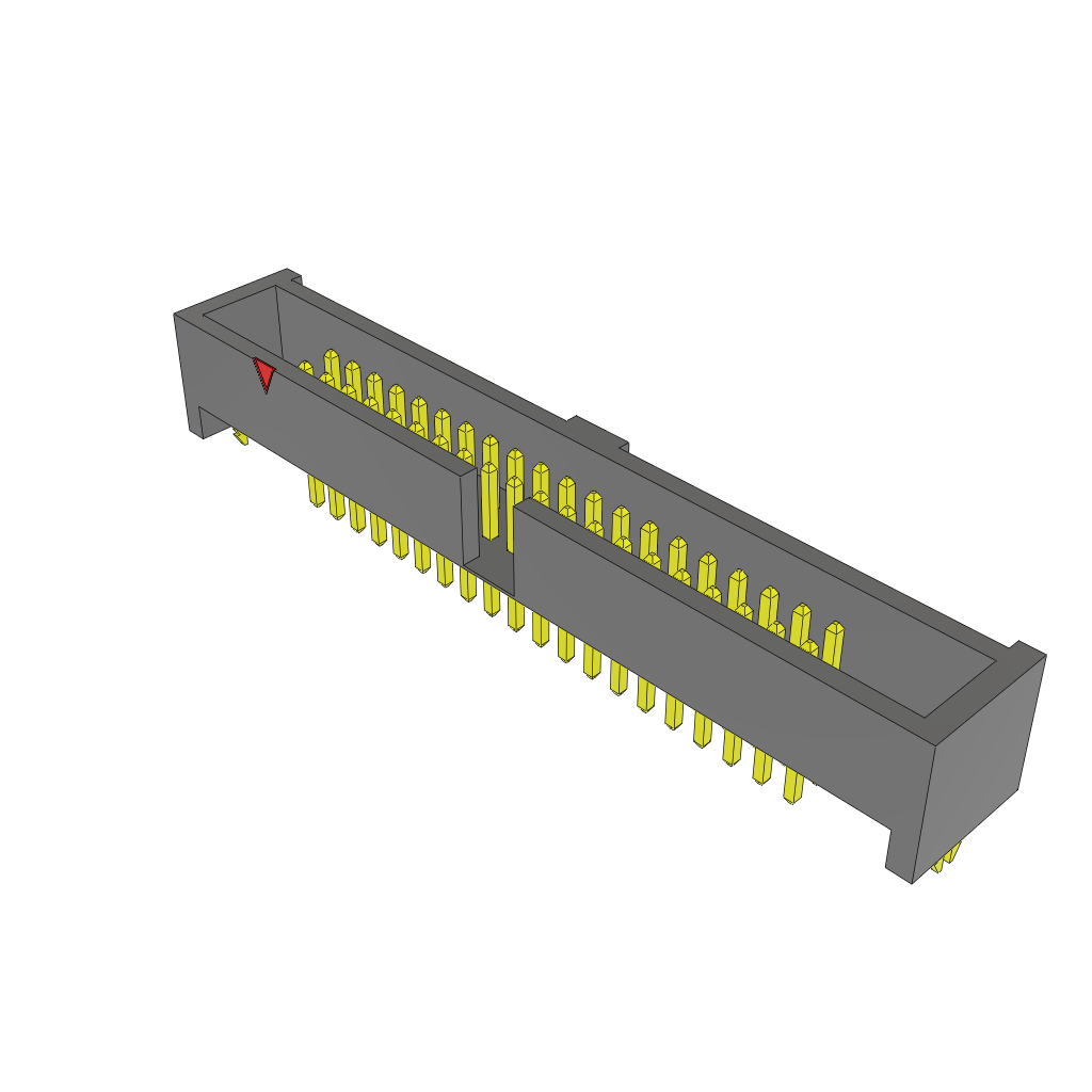 Samtec-ESHF-120-01-L-D-TH-LC Steckverbinderleisten und Leiterplattenbuchsen Conn Shrouded Header (4 Sides) HDR 40 POS 1.27mm Solder ST Top Entry Thru-Hole Tube