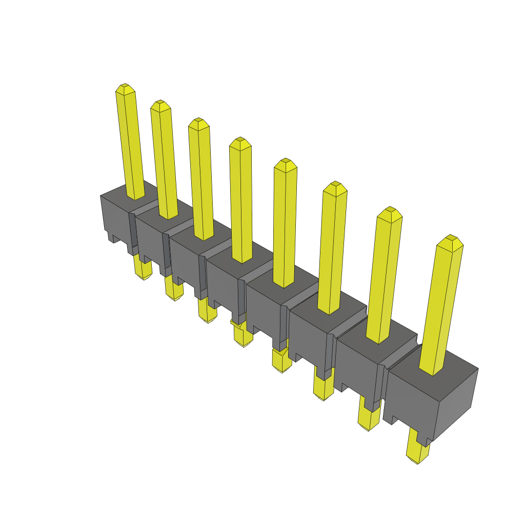Samtec-HTSW-108-07-G-S-LL Steckverbinderleisten und Leiterplattenbuchsen Conn Unshrouded Header HDR 8 POS 2.54mm Solder ST Top Entry Thru-Hole Bulk