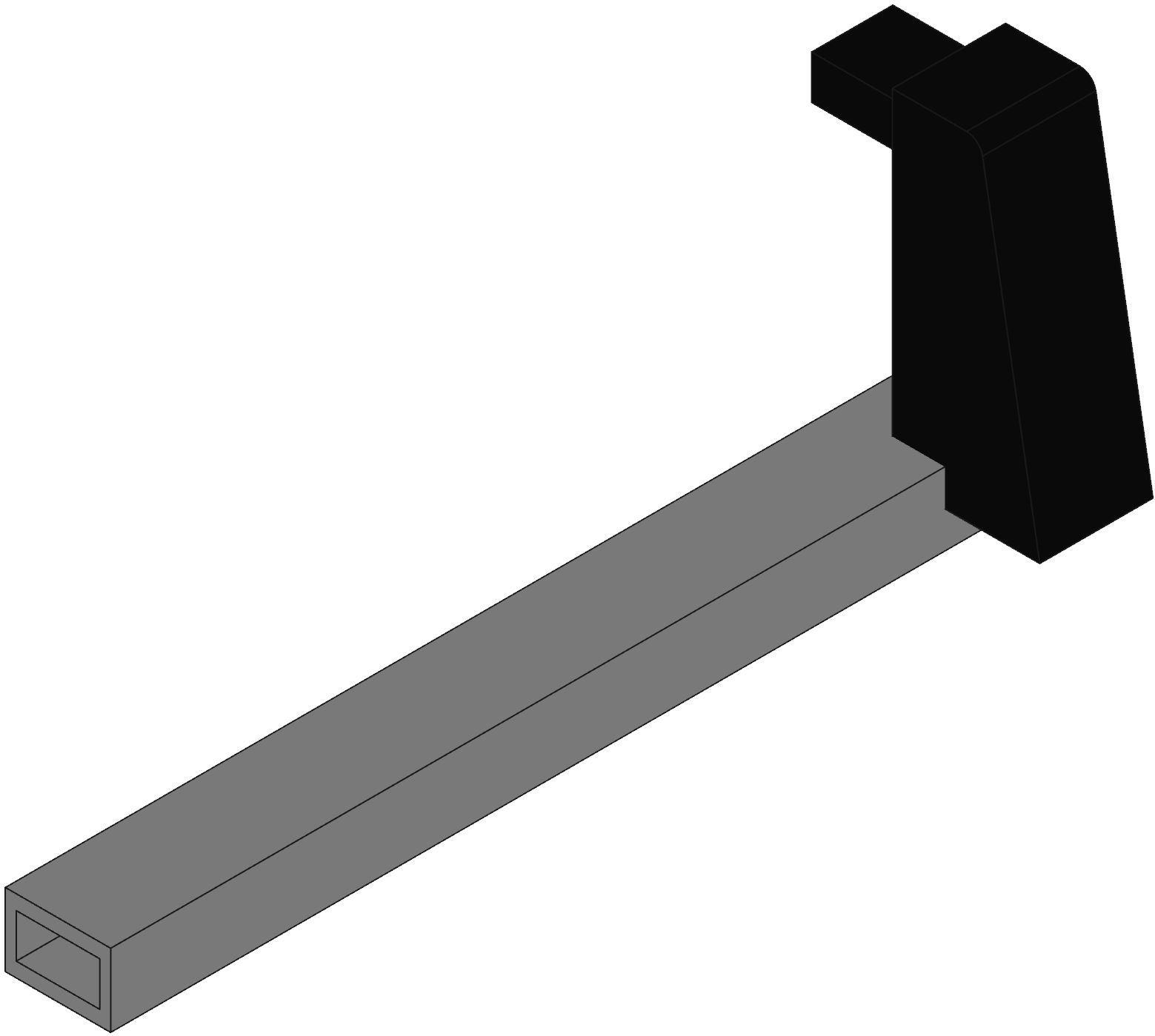 Hammond Manufacturing-1427TBB null Metal Handles With Plastic Posts, Clear Aluminum Handle And Black Posts, 146mm Product Length, 14mm Product Depth, 42mm Product Height