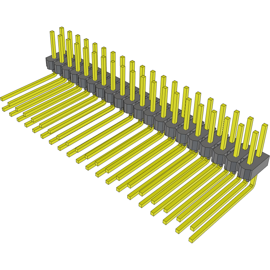 Samtec-MTSW-120-11-S-D-240-RA Steckverbinderleisten und Leiterplattenbuchsen Conn Unshrouded Header HDR 40 POS 2.54mm Solder RA Side Entry Thru-Hole Bulk