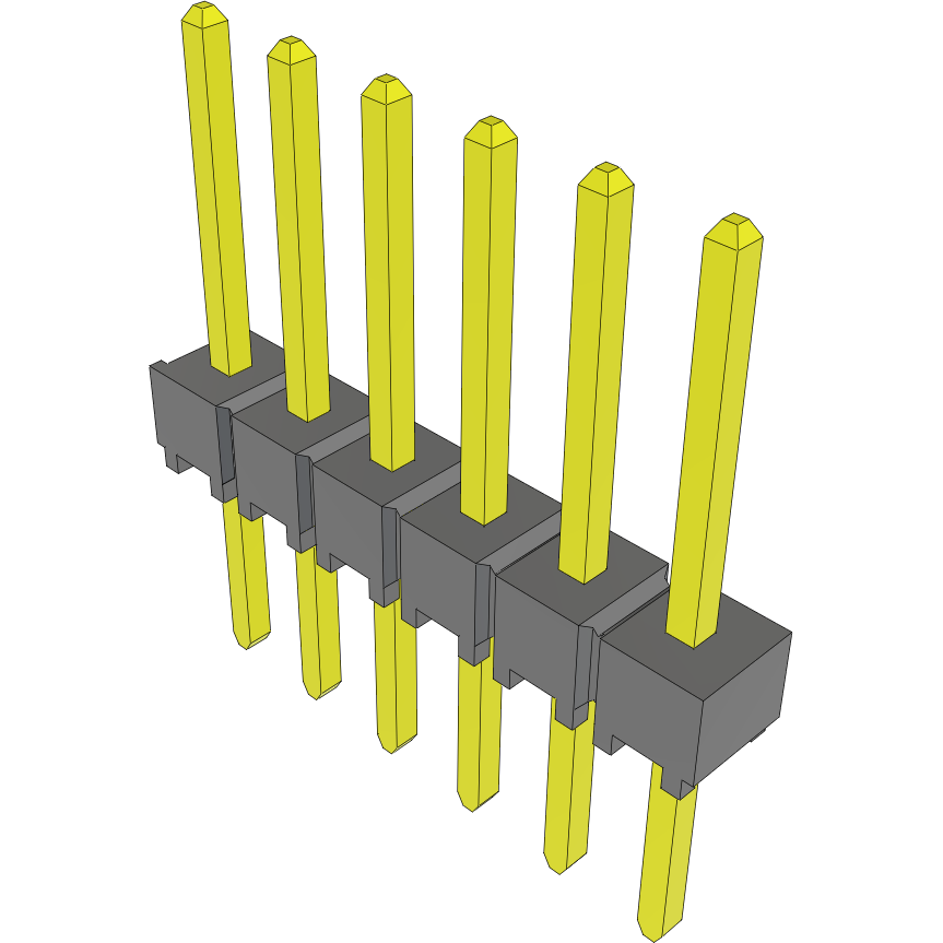 Samtec-TSW-106-25-G-S Steckverbinderleisten und Leiterplattenbuchsen Conn Unshrouded Header HDR 6 POS 2.54mm Solder ST Top Entry Thru-Hole Bulk