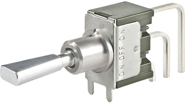 NKK Switches-M2013EA2W40 Kippschalter Switch Toggle ON OFF ON SPDT Small Flat Lever PC Pins 6A 250VAC 30VDC PC Mount with Bracket