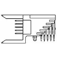 TE Connectivity-5223524-1 Connector Backplane Conn Backplane M 30 POS 2mm Press Fit RA Thru-Hole Tube