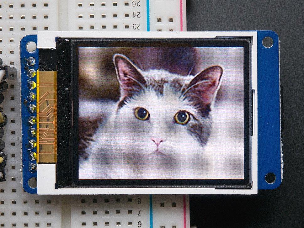 Adafruit Industries-358 Kit e strumenti di sviluppo 1.8" Color TFT LCD display with MicroSD Card Breakout - ST7735R