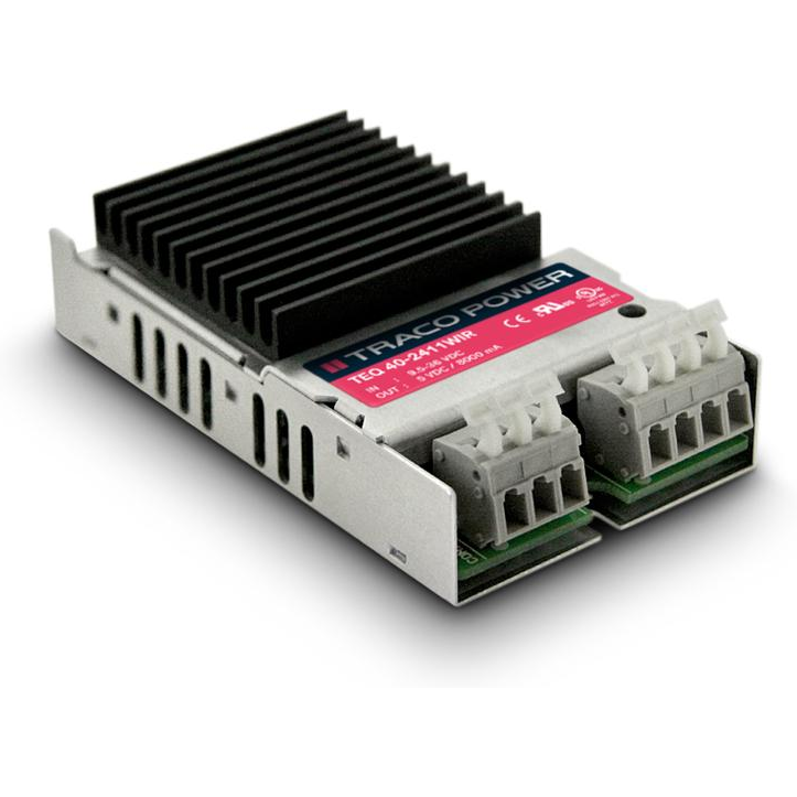 TRACO Electronic AG-TEQ 40-2425WIR Convertidor de CC a CC y módulo del regulador de conmutación Module DC-DC 24VIN 2-OUT 24V/-24V 0.83A/0.83A 40W 7-Pin