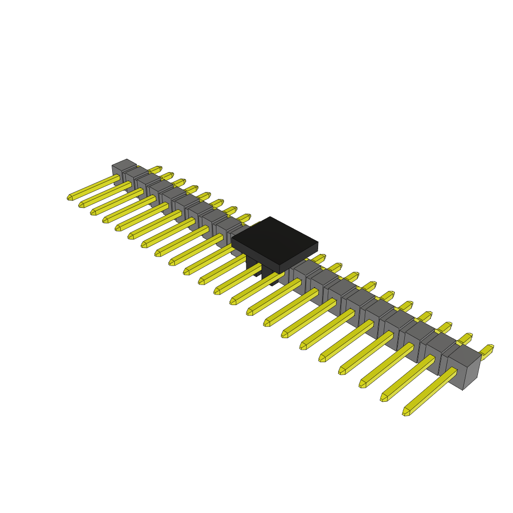 Samtec-TSM-122-02-S-SH-P Connector Headers and PCB Receptacles Conn Unshrouded Header HDR 22 POS 2.54mm Solder RA Side Entry SMD Tube