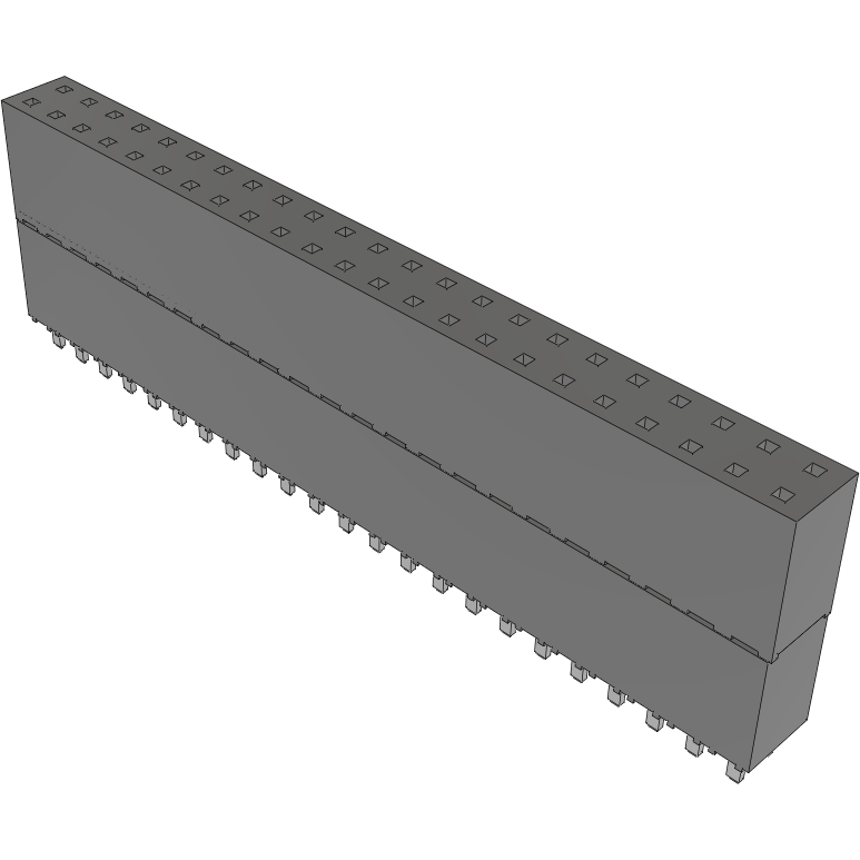 Samtec-ESW-123-33-S-D Steckverbinderleisten und Leiterplattenbuchsen Conn Elevated Socket SKT 46 POS 2.54mm Solder ST Top Entry Thru-Hole Tube