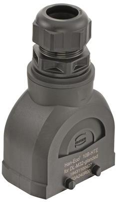 HARTING-19431100427 Schrumpfbalgenadapter Hood 180° 10/B Shell Size Glass Fibre Reinforced Polyamide Double Lock