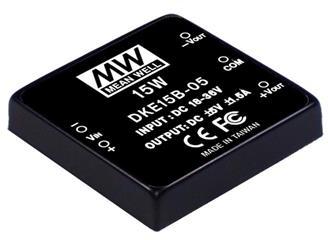 Mean Well Enterprises-DKE15A-05 DC/DC-Wandler und Spannungsreglermodul Module DC-DC 12VIN 2-OUT -5V/5V -1.5A/1.5A 15W 5-Pin Tube