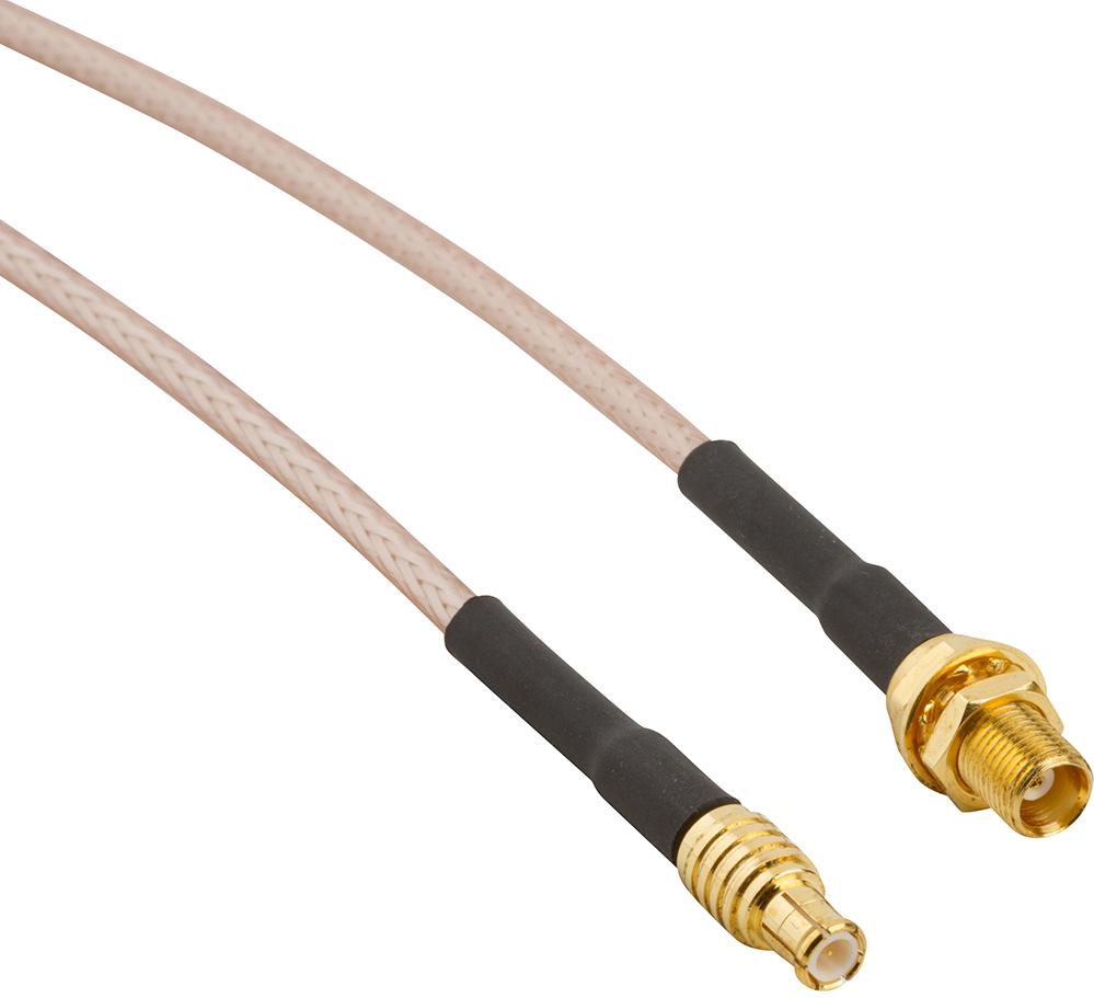 Amphenol RF-255110-01-24.00 Cable Assembly Coaxial Cable Assembly Coaxial 0.61m MCX to MCX F-PL