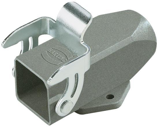 HARTING-09200031252 抽缩起动适配器 Surface Mount Housing 180° 3A Shell Size Powder Zinc Die Cast Single Lock Han®