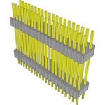 Conn Board Stacker HDR 40 POS 1.27mm Solder ST Thru-Hole Tube