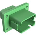 Conn Housing RCP 12 POS Crimp ST Flange Mount Green Box