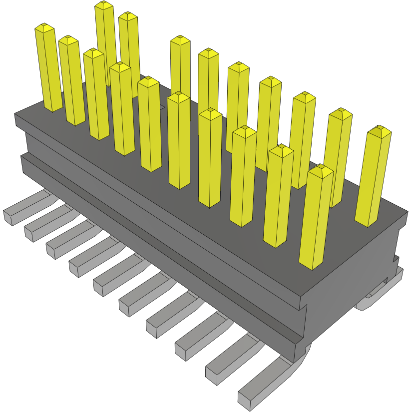 Samtec-FTR-110-03-L-D-06-TR Piastre connettori e prese PCB Conn Unshrouded Header HDR 20 POS 1.27mm Solder ST Top Entry SMD T/R