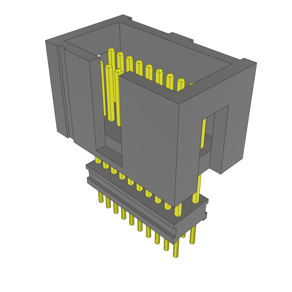 Samtec-ZML-110-03-L-D Piastre connettori e prese PCB Conn Elevated Shrouded Header HDR 20 POS 1.27mm Solder ST Thru-Hole Bulk