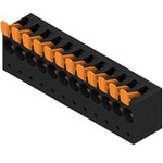 Printed circuit board terminals, 10.00 mm, Number of poles 12, 90Deg, Solder pin length (l) 5 mm, black, PUSH IN with actuator, Clamping range, max. 16 mm2, Box