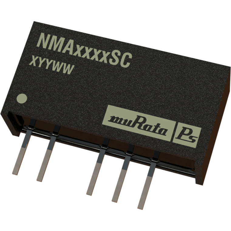 Murata Power Solutions-NMA1209SC DC/DC-Wandler und Spannungsreglermodul Module DC-DC 12VIN 2-OUT -9V/9V -0.055A/0.055A 1W 5-Pin SIP Module Tube