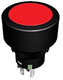 NKK Switches-KP0115ANBKG03RGBP Druckknopfschalter Switch Push Button OFF (ON) SPST Square Button 0.1A 12VDC Momentary Thru-Hole PC Pins