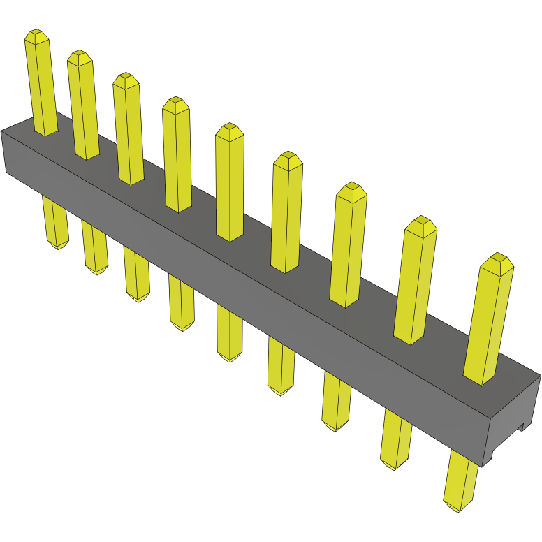 Samtec-MTMM-109-03-S-S-130 Steckverbinderleisten und Leiterplattenbuchsen Conn Unshrouded Header HDR 9 POS 2mm Solder ST Top Entry Thru-Hole Bulk