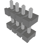 Conn Board Stacker HDR 4 POS 3.96mm Solder ST Thru-Hole Bulk