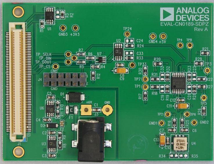 Analog Devices-EVAL-CN0189-SDPZ Entwicklungssätze und Werkzeuge ADXL203/AD7887/AD8605/AD8608 Accelerometer/ADC/OP Amp Evaluation Board