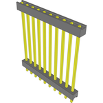 Conn Board Stacker HDR 10 POS 2.54mm Solder ST Top Entry Thru-Hole Bulk