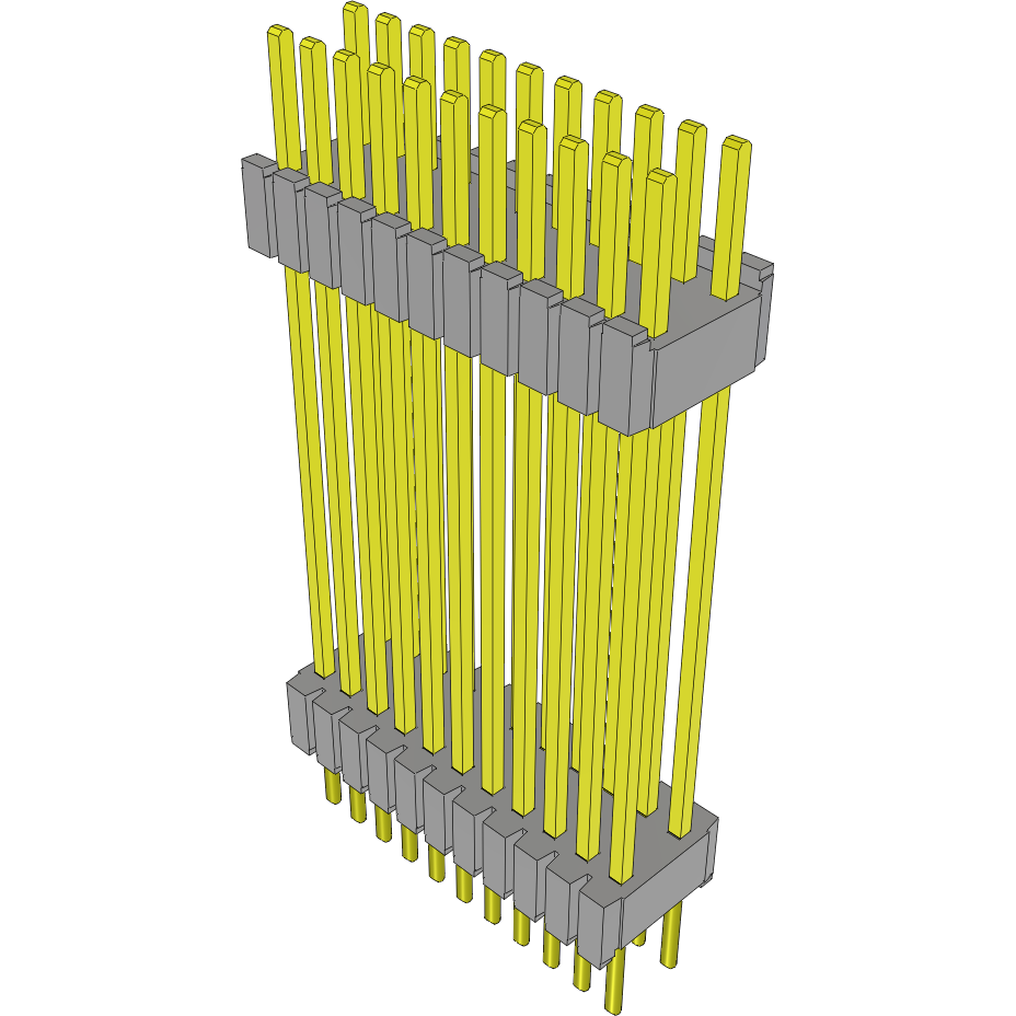 Samtec-DWM-11-61-G-D-800 Embases de raccordement et réceptacles PCB Conn Board Stacker HDR 22 POS 1.27mm Solder ST Thru-Hole Tube
