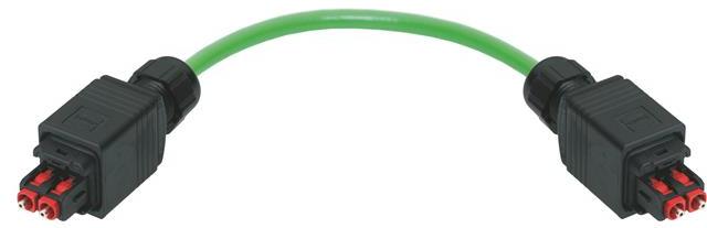 HARTING-33532110010001 Glasfaserkabel-Baugruppen FO cable Pre-assembled on both sides SCRJ duplex POF Multimode Cable length 1 m Diameter 8 mm