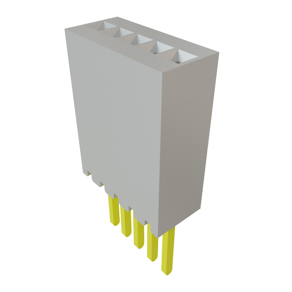 Samtec-SMS-105-02-G-S Cabezales del conector y receptáculos PCB Conn Socket Strip SKT 5 POS 1.27mm Solder ST Thru-Hole Bulk