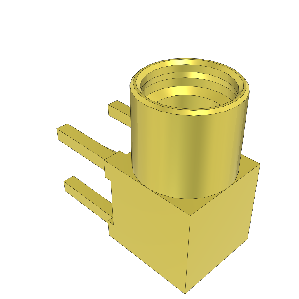 Samtec-MMCX-J-P-H-RA-TH1 Connector RF Conn MMCX 0Hz to 6GHz 50Ohm Solder RA Thru-Hole F Gold Over Nickel Tray