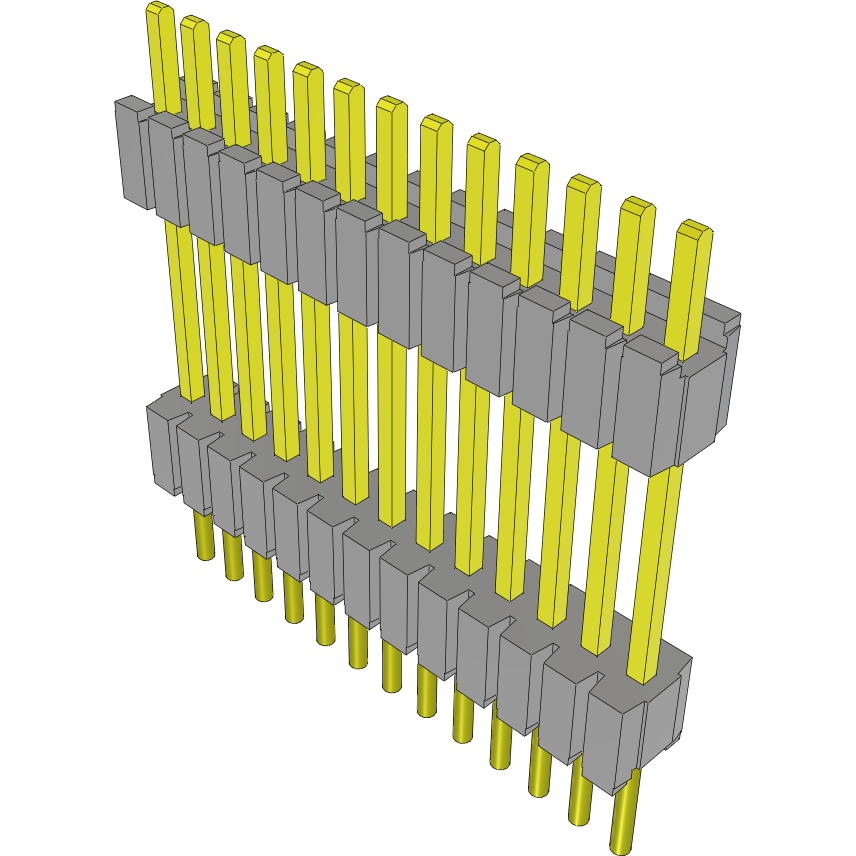 Samtec-DWM-13-57-G-S-445 Steckverbinderleisten und Leiterplattenbuchsen Conn Board Stacker HDR 13 POS 1.27mm Solder ST Thru-Hole Tube