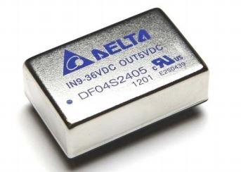 Delta Electronics-DF04D2412A Convertitore da DC a DC e modulo di regolazione della commutazione Module DC-DC 24VIN 2-OUT -12V/12V -0.167A/0.167A 4W 8-Pin DIP