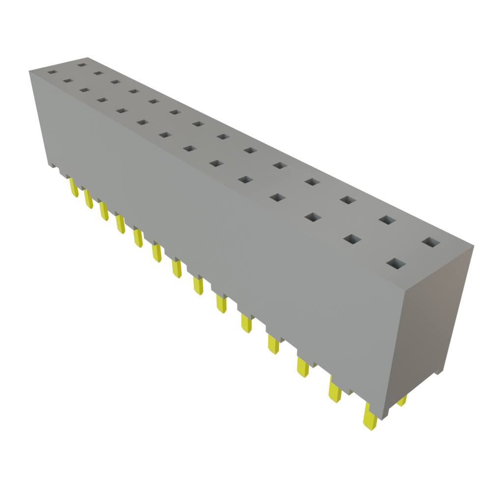 Samtec-SQW-114-01-L-D Steckverbinderleisten und Leiterplattenbuchsen Conn Socket Strip SKT 28 POS 2mm Solder ST Top Entry Thru-Hole Tube