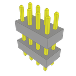 Conn Board Stacker HDR 8 POS 2mm Solder ST Top Entry Thru-Hole Bulk