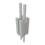 Conn Board Stacker HDR 2 POS 1.27mm Solder ST Thru-Hole Layer