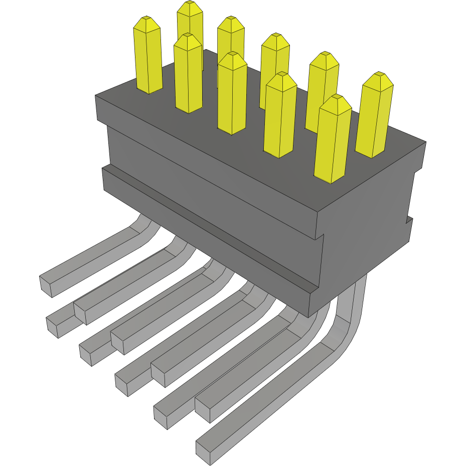 Samtec-FTSH-105-03-F-D-RA Steckverbinderleisten und Leiterplattenbuchsen Conn Unshrouded Header HDR 10 POS 1.27mm Solder RA Side Entry Thru-Hole Tube
