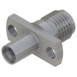 Conn SMP-SMA Adapter ST Flange Mount M/F Gold