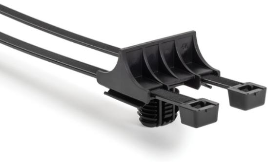 HellermannTyton-156-00406 Kabelbinder 1.6 Cable Ties With Fixing Elements Cable Ties and Fixings 2-Piece Fixing Ties for Heavy Duty Applications, for Screws Used in the automotive and truck industry