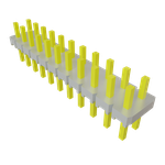 Conn Unshrouded Header HDR 22 POS 2.54mm Solder ST Top Entry Thru-Hole Bulk