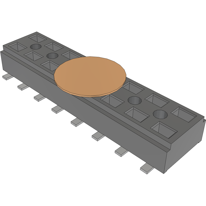 Samtec-CLT-108-02-L-D-BE-A-K Piastre connettori e prese PCB Conn Socket Strip SKT 16 POS 2mm Solder ST Bottom Entry SMD TIGER CLAW™ Tube