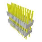 Conn Board Stacker HDR 26 POS 1.27mm Solder ST Thru-Hole Tube