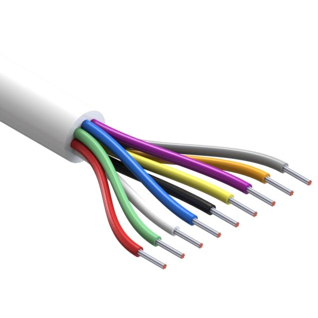 Tensility International-30-01326 Cable multiconductor Multi-Conductor Cable Polyvinyl Chloride 9Conductors 20AWG 7.8mm 300V White Polyvinyl Chloride