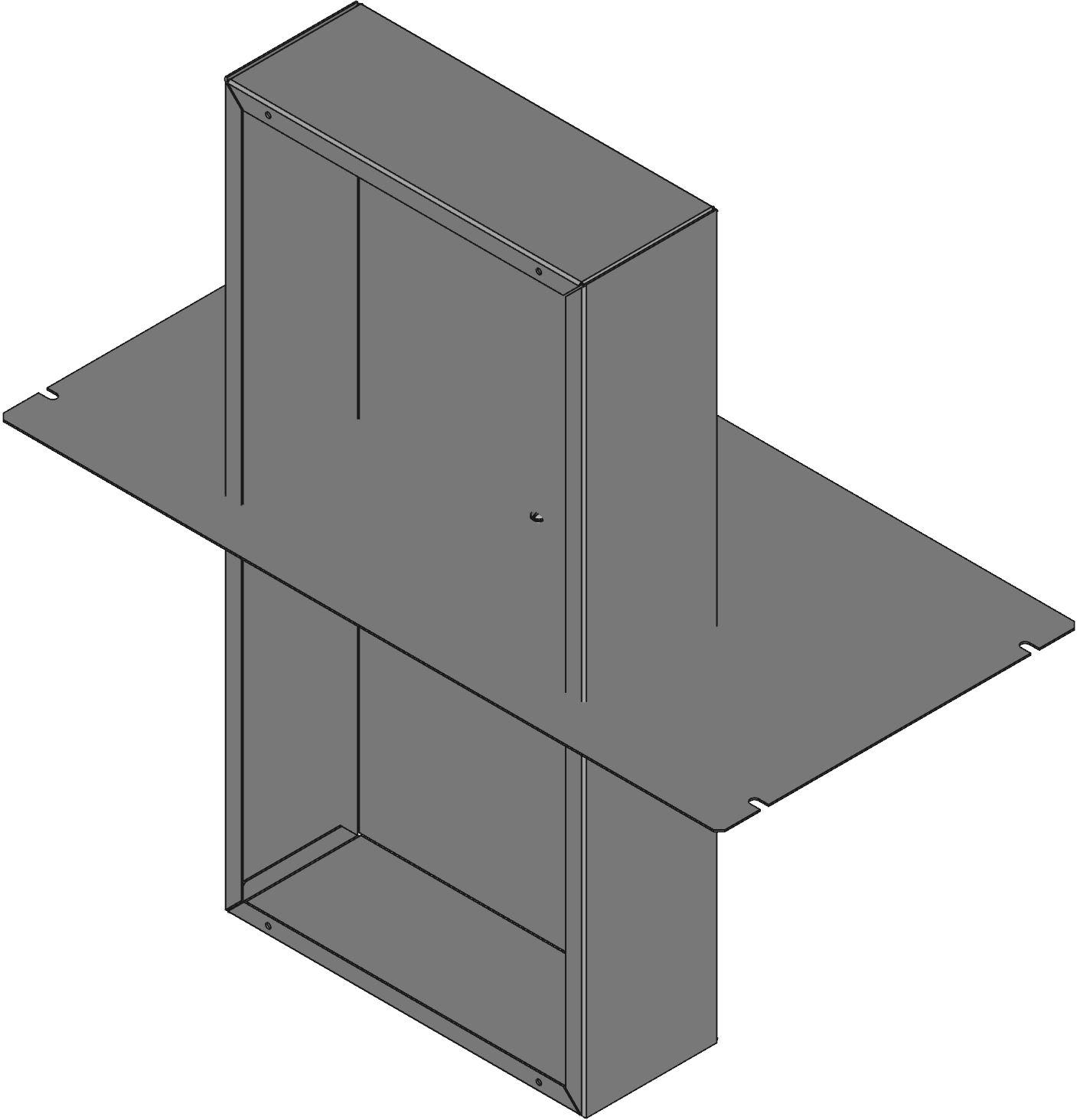 Hammond Manufacturing-1441-28 Kästen, Gehäuse und Gestelle Gray Steel Wall Mount Chassis Enclosure