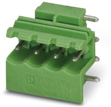 PHOENIX CONTACT-MSTBO 2.5/ 4-G1R Embases de raccordement et réceptacles PCB Conn Shrouded Header (2 Sides) HDR 4 POS 5mm Solder RA Side Entry Thru-Hole Cardboard