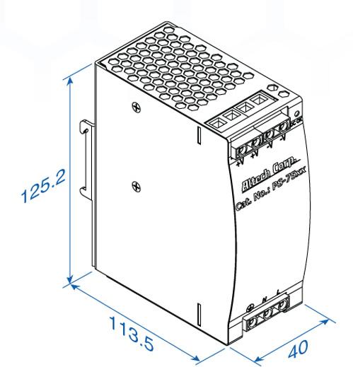 Altech Corporation-PS-C12024 Alimentazione da CA a CC AC/DC Power Supply Single-OUT 24V 5A 180W 7-Pin