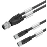 Sensor/Actuator 1.5m M12 Circular to 3M8 Circular 3 to 3 Position PL-RCP/RCP