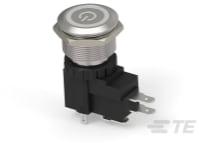 TE Connectivity-AVH22MSSFE17121604 Interruttore a pressione Switch Push Button ON Mom SPDT Flush Round Button 16A 125VAC Momentary Panel Mount Quick Connect Loose