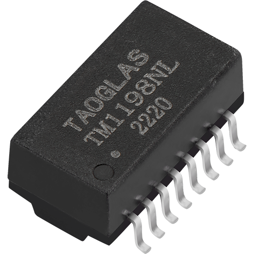 taoglas-TM1198NL | LAN Transformers Telecom, Übertrager Telecom Transformer 1CT:1CT 1.2Ohm Prim. DCR 1.2Ohm Sec. DCR 16 Terminal Gull Wing SMD